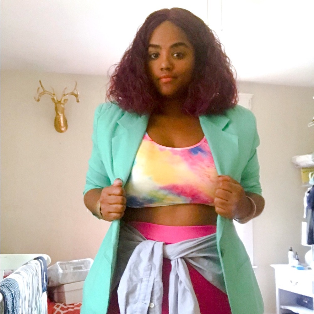 Rainbow Tie-dye Skirt Set